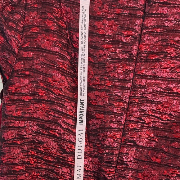 NWT Mac Duggal Burgundy Maroon High Low Dress 14 - Picture 4 of 5